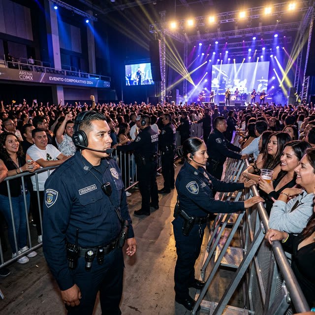 Personal de seguridad privada en evento